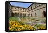 Garden in the Ducal Courtyard, Sforzesco Castle (Castello Sforzesco), Milan, Lombardy, Italy-Peter Richardson-Framed Stretched Canvas