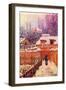 Garden in the Snow-Alfred Sisley-Framed Art Print