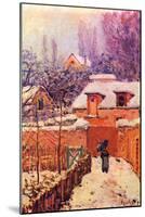 Garden in the Snow-Alfred Sisley-Mounted Art Print