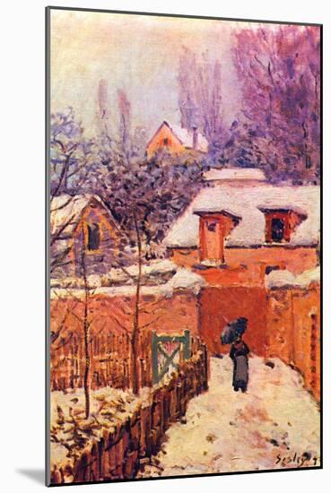 Garden in the Snow-Alfred Sisley-Mounted Art Print
