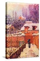 Garden in the Snow-Alfred Sisley-Stretched Canvas