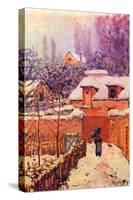 Garden in the Snow-Alfred Sisley-Stretched Canvas