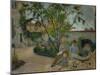 Garden in Vaugirard, or the Painter's Family in the Garden in Rue Carcel, 1881-Paul Gauguin-Mounted Giclee Print