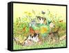 Garden Kittens-Wendy Edelson-Framed Stretched Canvas