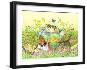 Garden Kittens-Wendy Edelson-Framed Giclee Print