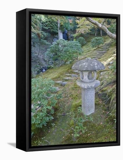 Garden Lantern, Shugakuin Imperial Villa, Kyoto, Japan-Rob Tilley-Framed Stretched Canvas