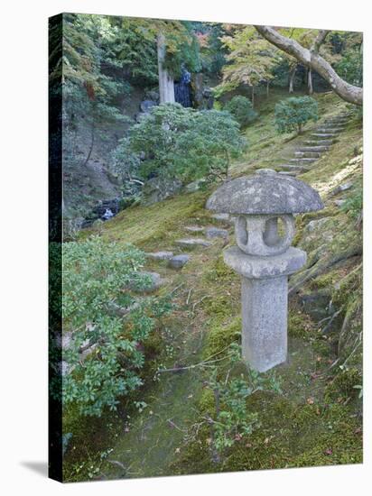 Garden Lantern, Shugakuin Imperial Villa, Kyoto, Japan-Rob Tilley-Stretched Canvas