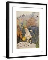 Garden, Loki Girl 1914-Charles Robinson-Framed Giclee Print
