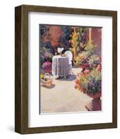 Garden Lunch and Basket-Edward Noott-Framed Art Print