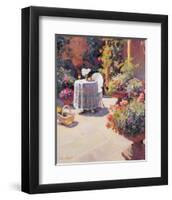 Garden Lunch and Basket-Edward Noott-Framed Art Print