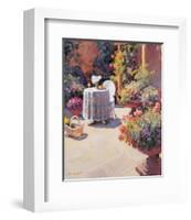 Garden Lunch and Basket-Edward Noott-Framed Art Print