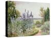 Garden Near the Thames-Alfred Parsons-Stretched Canvas