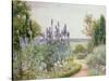 Garden Near the Thames-Alfred Parsons-Stretched Canvas