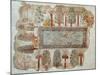 Garden of a Private Estate, Wall Painting, Tomb of Nebamun, Thebes, New Kingdom, c.1350 BC-Egyptian 18th Dynasty-Mounted Giclee Print