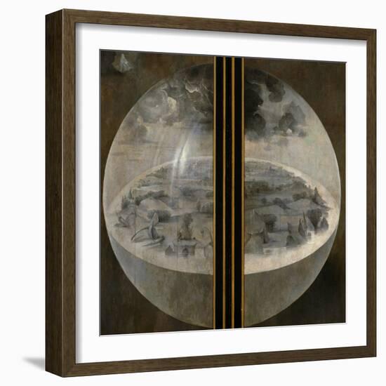 Garden of Delights, Closed Wings: The Creation of the World, Triptich with Shutters-Hieronymus Bosch-Framed Giclee Print