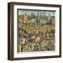 Garden of Earthly Delights,(Martyrs & Angels) by Hieronymus Bosch, c. 1503-04. Prado. Detail.-Hieronymus Bosch-Framed Art Print