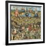 Garden of Earthly Delights,(Martyrs & Angels) by Hieronymus Bosch, c. 1503-04. Prado. Detail.-Hieronymus Bosch-Framed Art Print