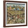 Garden of Earthly Delights,(Martyrs & Angels) by Hieronymus Bosch, c. 1503-04. Prado. Detail.-Hieronymus Bosch-Framed Art Print