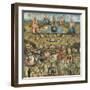 Garden of Earthly Delights,(Martyrs & Angels) by Hieronymus Bosch, c. 1503-04. Prado. Detail.-Hieronymus Bosch-Framed Art Print