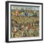 Garden of Earthly Delights,(Martyrs & Angels) by Hieronymus Bosch, c. 1503-04. Prado. Detail.-Hieronymus Bosch-Framed Art Print