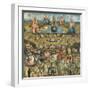 Garden of Earthly Delights,(Martyrs & Angels) by Hieronymus Bosch, c. 1503-04. Prado. Detail.-Hieronymus Bosch-Framed Art Print