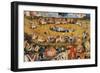 Garden of Earthly Delights,(Martyrs & Angels) by Hieronymus Bosch, c. 1503-04. Prado. Detail.-Hieronymus Bosch-Framed Art Print