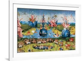 Garden of Earthly Delights,(Martyrs & Angels) by Hieronymus Bosch, c. 1503-04. Prado. Detail.-Hieronymus Bosch-Framed Premium Giclee Print
