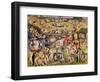 Garden of Earthly Delights,(Martyrs & Angels) by Hieronymus Bosch, c. 1503-04. Prado, Madrid.-Hieronymus Bosch-Framed Art Print