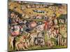 Garden of Earthly Delights,(Martyrs & Angels) by Hieronymus Bosch, c. 1503-04. Prado, Madrid.-Hieronymus Bosch-Mounted Art Print