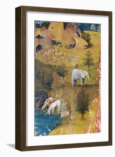 Garden of Earthly Delights-The Earthly Paradise-Hieronymus Bosch-Framed Art Print