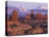 Garden of Eden with La Sal Mountains near Dusk, Arches National Park, Utah, USA-Jamie & Judy Wild-Stretched Canvas