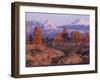 Garden of Eden with La Sal Mountains near Dusk, Arches National Park, Utah, USA-Jamie & Judy Wild-Framed Premium Photographic Print