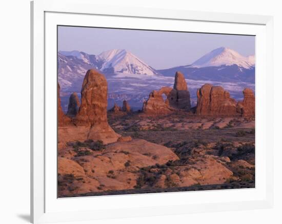 Garden of Eden with La Sal Mountains near Dusk, Arches National Park, Utah, USA-Jamie & Judy Wild-Framed Photographic Print