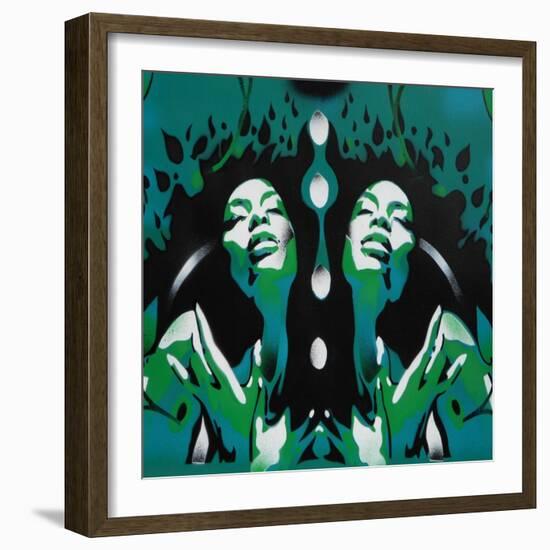 Garden of Eden-Abstract Graffiti-Framed Giclee Print