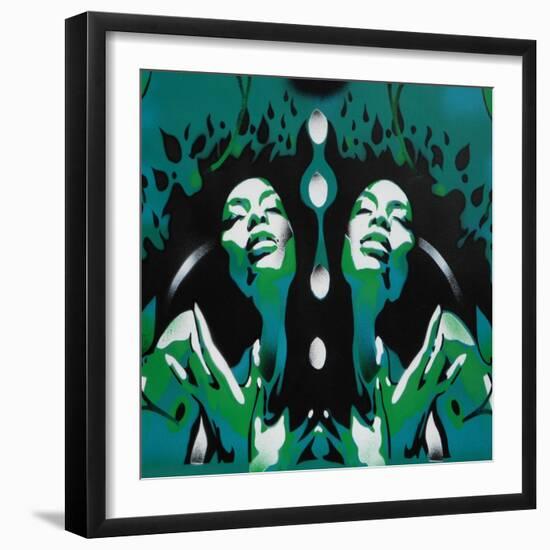 Garden of Eden-Abstract Graffiti-Framed Giclee Print