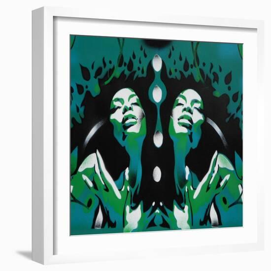 Garden of Eden-Abstract Graffiti-Framed Giclee Print