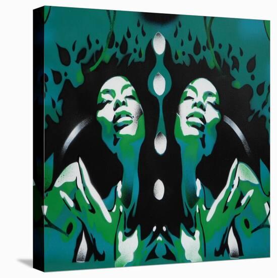 Garden of Eden-Abstract Graffiti-Stretched Canvas