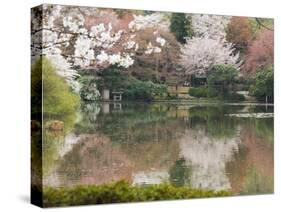 Garden of Ryoanji Temple, Kyoto, Honshu Island, Japan-Kober Christian-Stretched Canvas