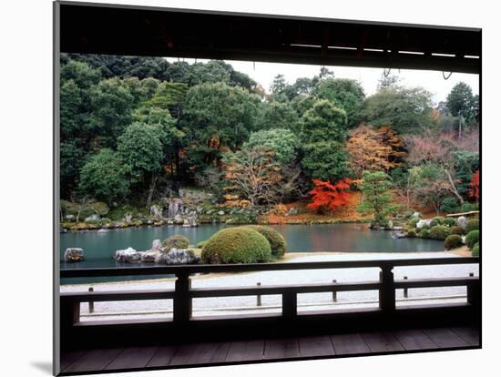 Garden of Tenryu-Ji Temple in Autumn, Kyoto, Japan-null-Mounted Photographic Print