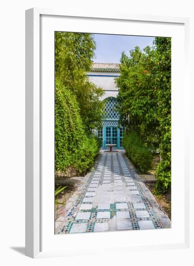 Garden of the 19th Century Bahia Palace, A. Marrakech, Morocco-Nico Tondini-Framed Photographic Print