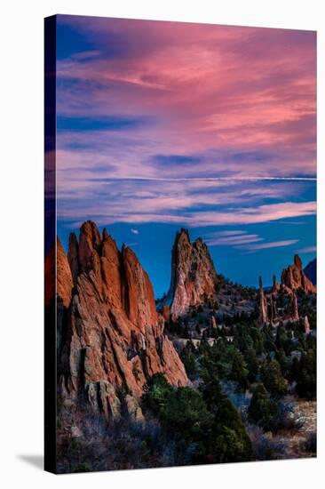 GARDEN OF THE GODS, COLOARDO SPRINGS, CO, USA - a National Natural Landmark features Sedimentary...-null-Stretched Canvas