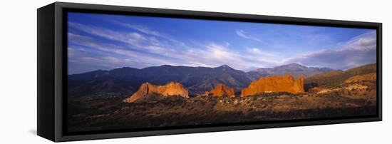 Garden of the Gods Park, Colorado Springs, Colorado, USA-Walter Bibikow-Framed Stretched Canvas