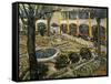 Garden of the Hospital at Arles-Vincent van Gogh-Framed Stretched Canvas