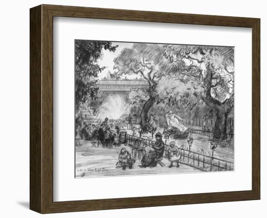 Garden of the Palais-Royal, 1915-Frank Milton Armington-Framed Giclee Print