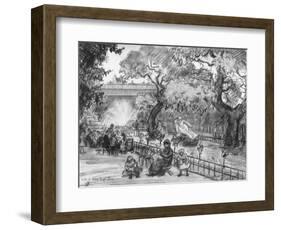 Garden of the Palais-Royal, 1915-Frank Milton Armington-Framed Giclee Print