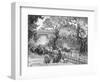 Garden of the Palais-Royal, 1915-Frank Milton Armington-Framed Giclee Print