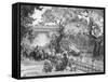 Garden of the Palais-Royal, 1915-Frank Milton Armington-Framed Stretched Canvas