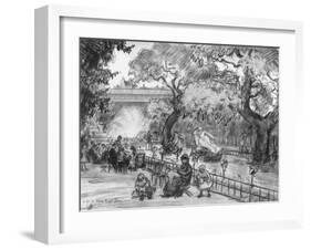 Garden of the Palais-Royal, 1915-Frank Milton Armington-Framed Giclee Print