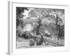 Garden of the Palais-Royal, 1915-Frank Milton Armington-Framed Giclee Print