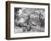 Garden of the Palais-Royal, 1915-Frank Milton Armington-Framed Premium Giclee Print